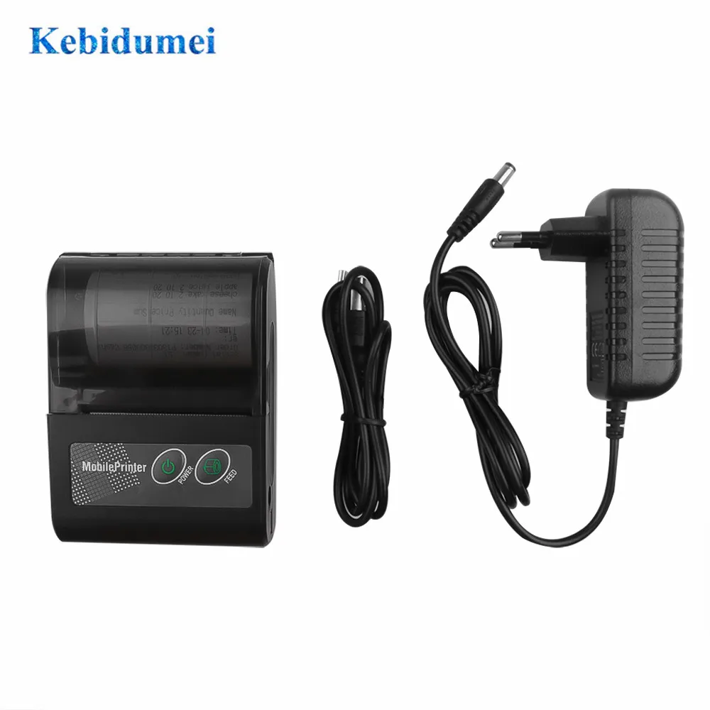 Kebidumei портативный термопринтер Мини Bluetooth принтер Карманный квитанция билетов