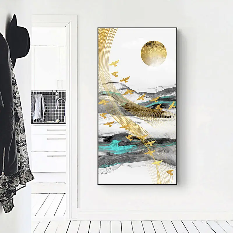 

Modern Graphic Poster Doves Fly To Sun HD Canvas Ins Oil Paintings Posters Wall Art Prints For Housewarming Gifts Home Decor