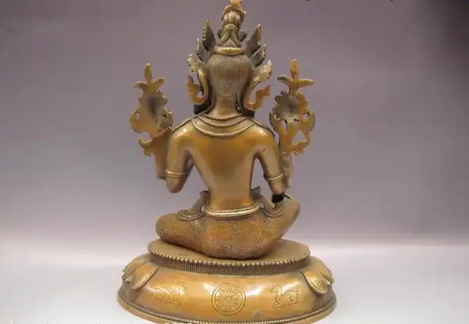 Yingfa USPS в США S0638 10 Тибетский буддизм медный Бронзовый зеленый TaRa Kwan Yin