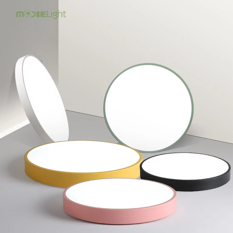 

LED Ceiling Lights for Bedroom remote control 5cm ceiling lamp for 8-20square meters modern house lighting fixture Macaroon