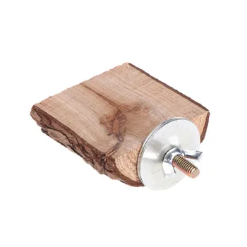 

Parrot Perch Bird Toy Wooden Stand Holder Platform Squirrel Chinchilla Rack Cage