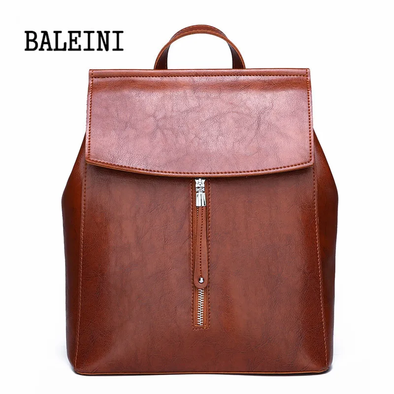 

BALEINI Fashion Women Backpack High Quality Youth Leather Backpacks for Teenage Girls Female School Shoulder Bag Bagpack mochila