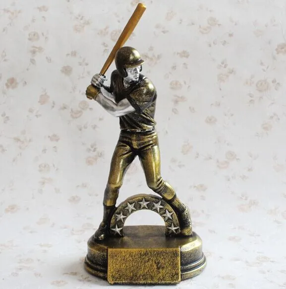 

Baseball batter trophy resin craft souvenir sport gift home decoration