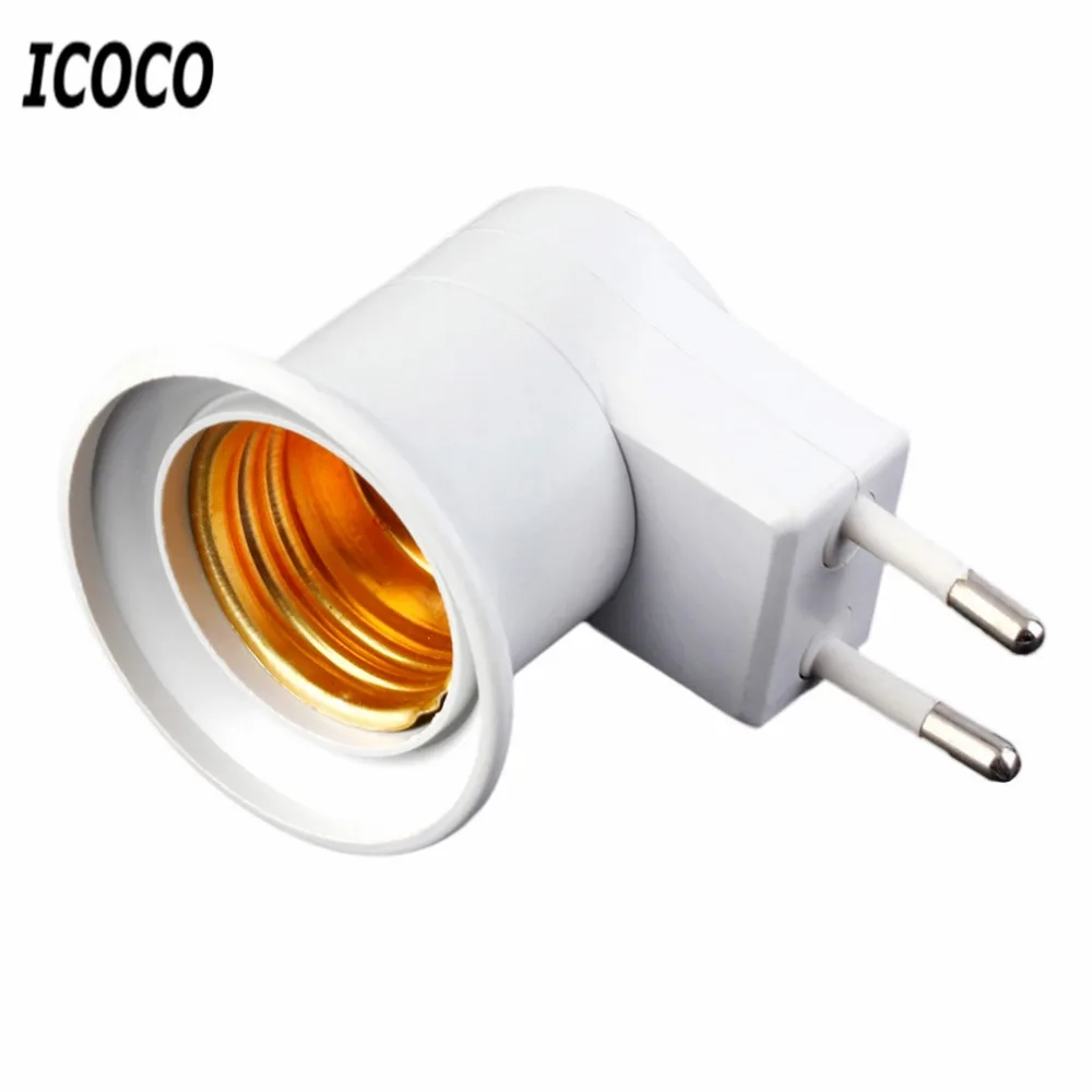 

ICOCO E27 Professional Super Lamp Light Wall Socket E27 Socket Lamp Base US/EU Plug Lamp Socket With Power on/off Switch