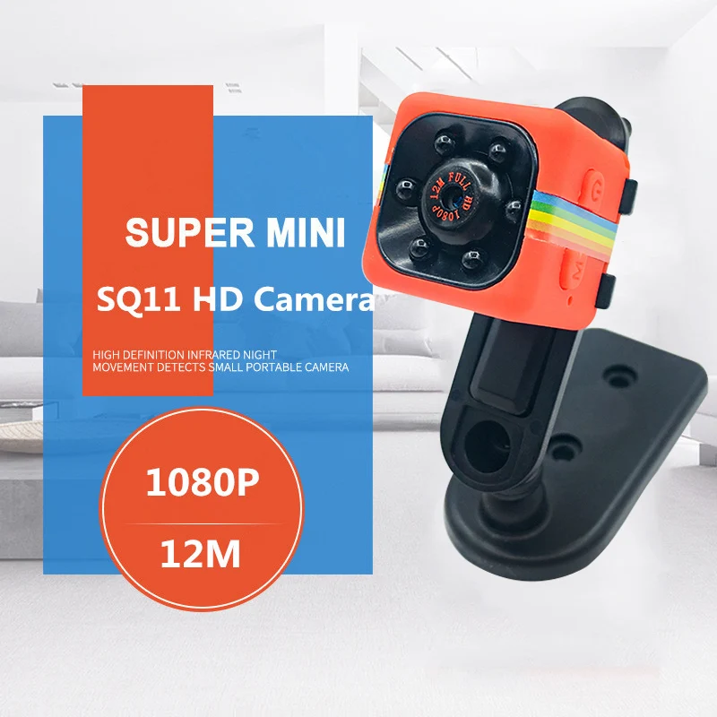 SQ11 мини-камера HD видеокамера HD ночного видения мини-камера 1080P Воздушный спорт мини DV диктофон с упаковкой