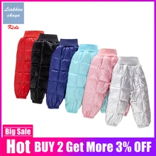 Осень-зима г., новые штаны для мальчиков леггинсы для девочек детские штаны детские теплые пуховые брюки Осенняя детская одежда для мальчиков