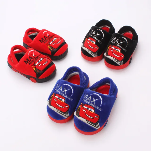 

Disney Baby boys Slippers Winter Home Indoor Shoes Cotton Warm Shoes Children Cars cartoon Cute Slippers Anti-slippery