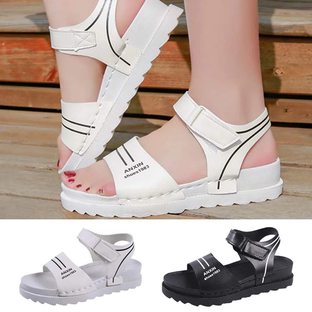 

CHAMSGEND Hot Women's Summer fashion comfortable casual women's sandals Korean fashion open toe with sponge cake sports sandals