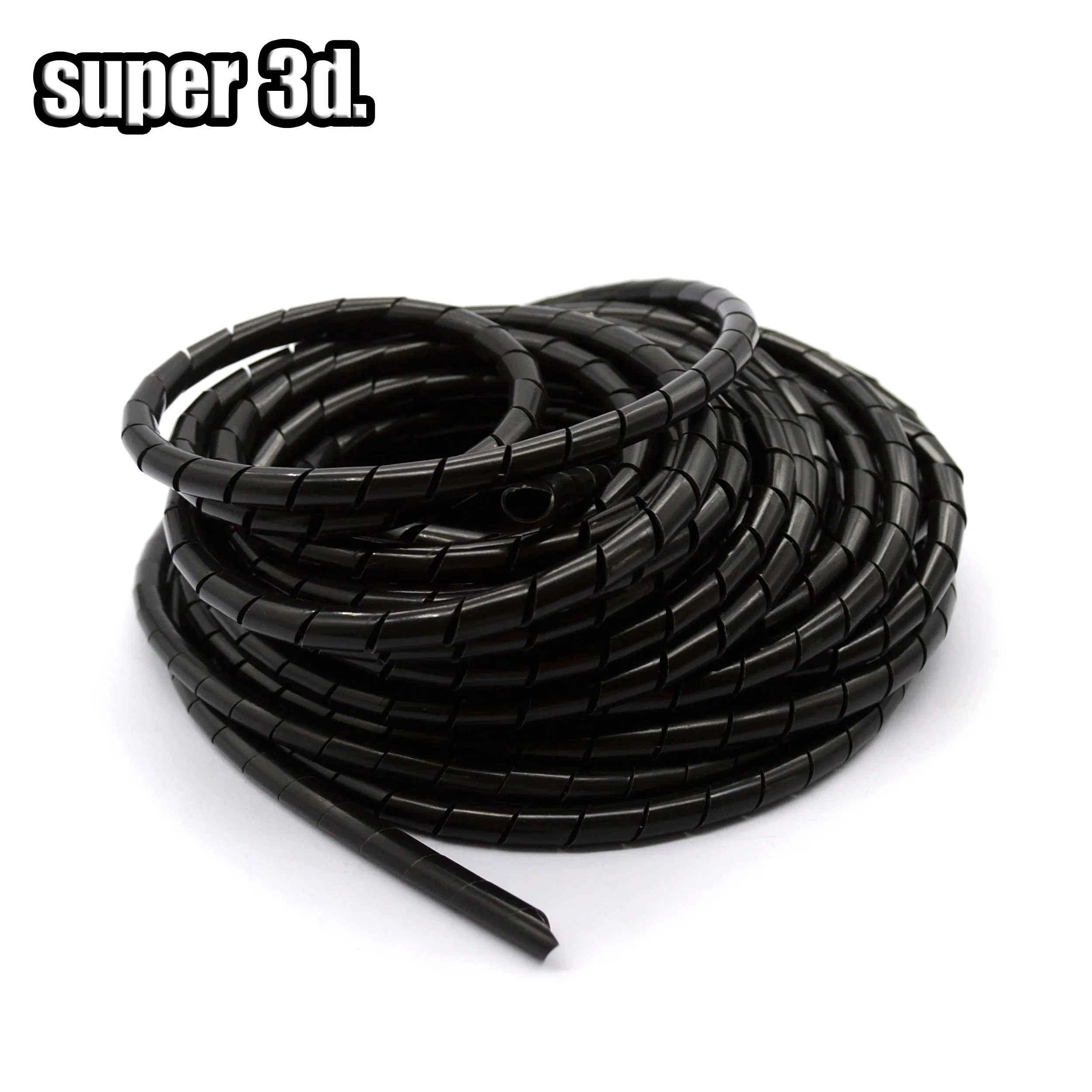 

Spiral Hose Cable Wire Wrap Tube Diameter 8mm 13 Meter Part PE Manage Cord Black For 3D Printers Parts Polyethylene