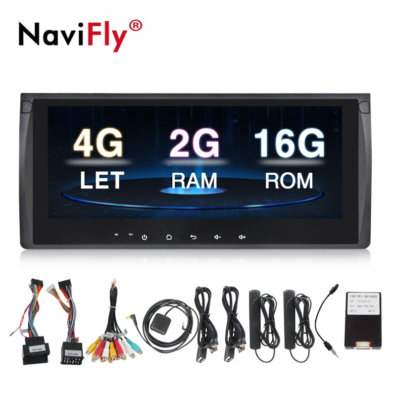 

NaviFly 10.25" 4G LTE Android Car multimedia player for BMW E39 E53 X5 GPS stereo audio navigation screen head unit 2G No DVD