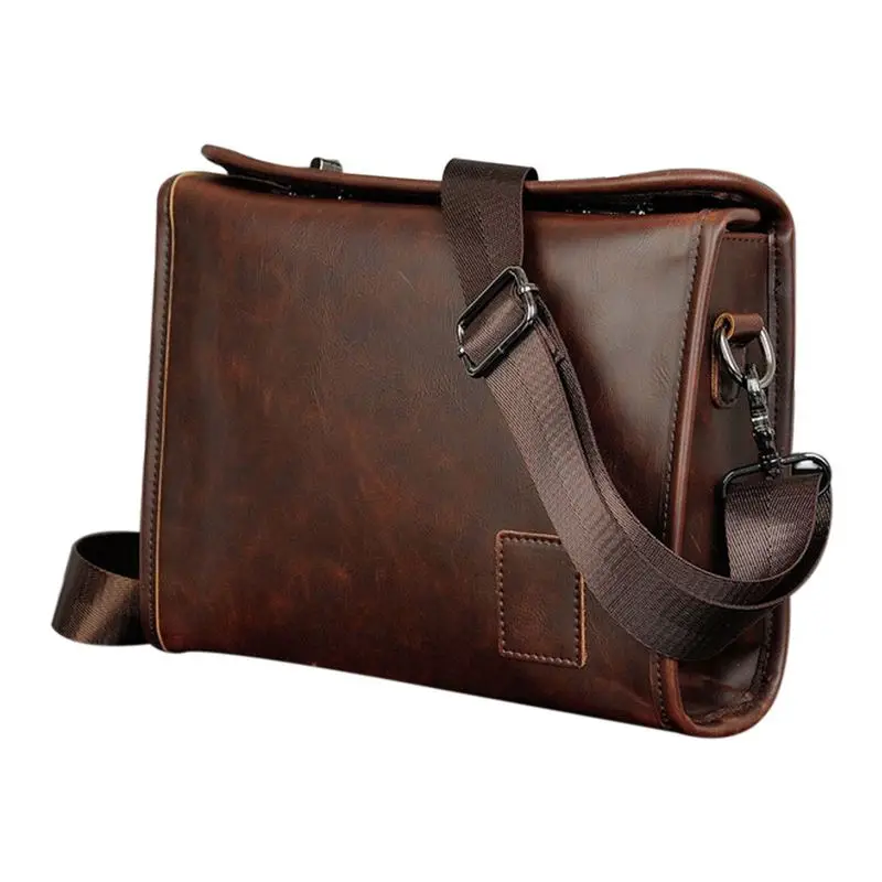 

Men Leather Messenger Briefcase Laptop Shoulder Crossbody Bag Business Handbag