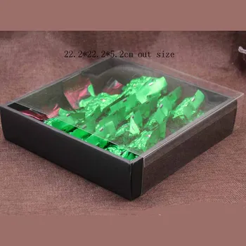 

DIY blank pvc slide box with paper buttom. large size gift package box with pvc cover .Merchandise clear display box 10pcs