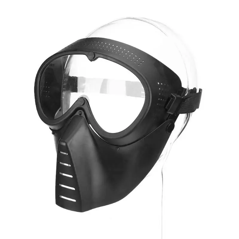 Регулируемая велосипедная маска для всего лица ударопрочность CS игра Пейнтбол Стрельба на открытом воздухе Тактические Очки Защита маска для лица Новинка