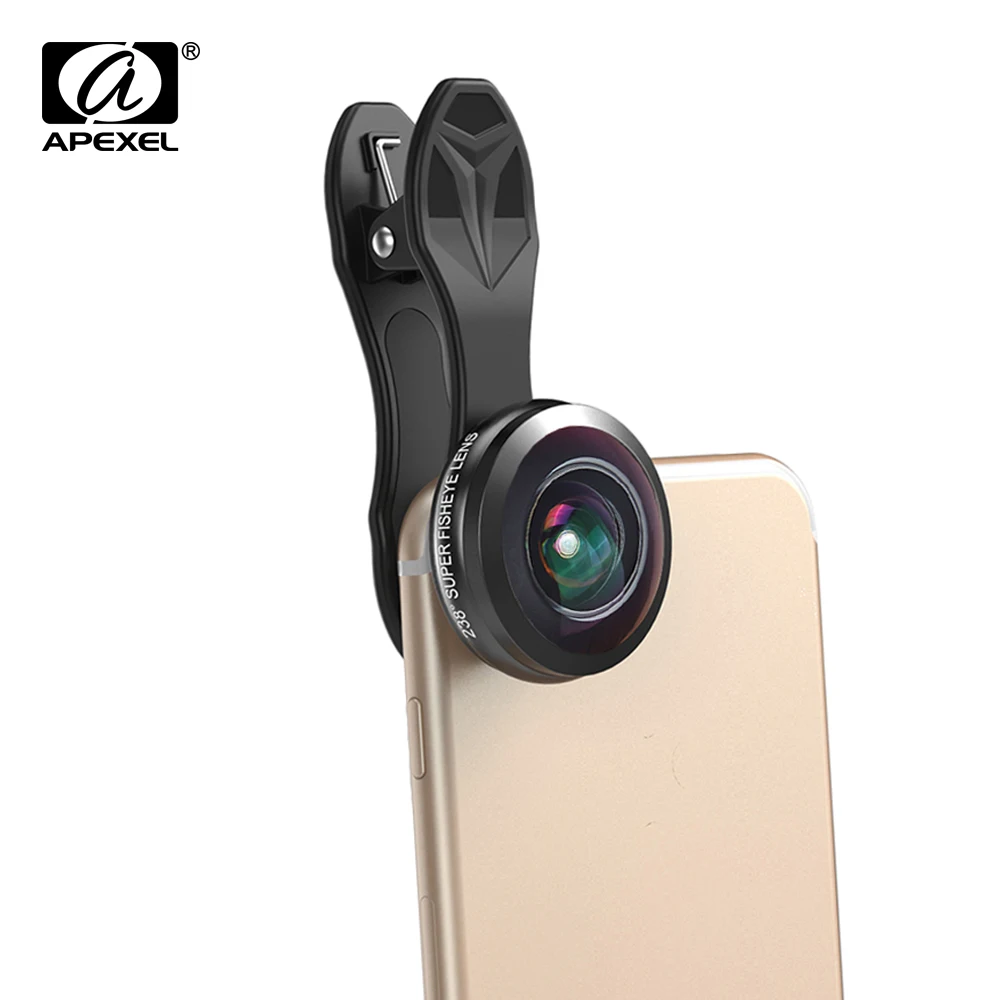 

APEXEL 0.2X full frame super Wide angle lenses 238 degree super fisheye lens for iPhone 6s 6 7 8 X Cell Phone Lentes Smartphone