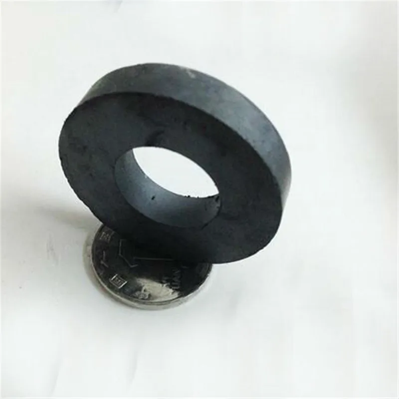 

Zion 10pcs dia40x8 mm hole 19mm ferrite magnet Y30 round ring ferrite magnet 40*8-19mm extreme working temperature 250 Celsius