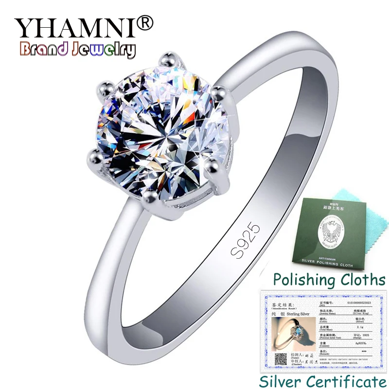 

Free Sent Certificate! 100% Solid 925 Sterling Silver Rings for Women 5A CZ Zircon Engagement Wedding Rings Jewelry Gift XR023