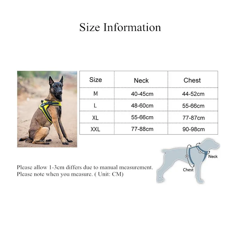 Professional Pet Dog Harness K9 No Pull Saddle Harness Adjustable Strap Dog Training Harness for Medium Large Dogs Products (2)