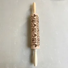 Деревянные Скалки для рождественских печенья дерево лося печать Скалки для рождественские вечерние инструменты для выпечки вафли для пиццы печенья