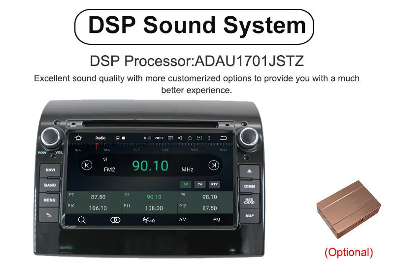 Best Aotsr Android 8.1 GPS navigation Car DVD Player For FIAT DUCATO 2011-2015 multimedia 2 din radio recorder 4GB+32GB 2GB+16GB 15