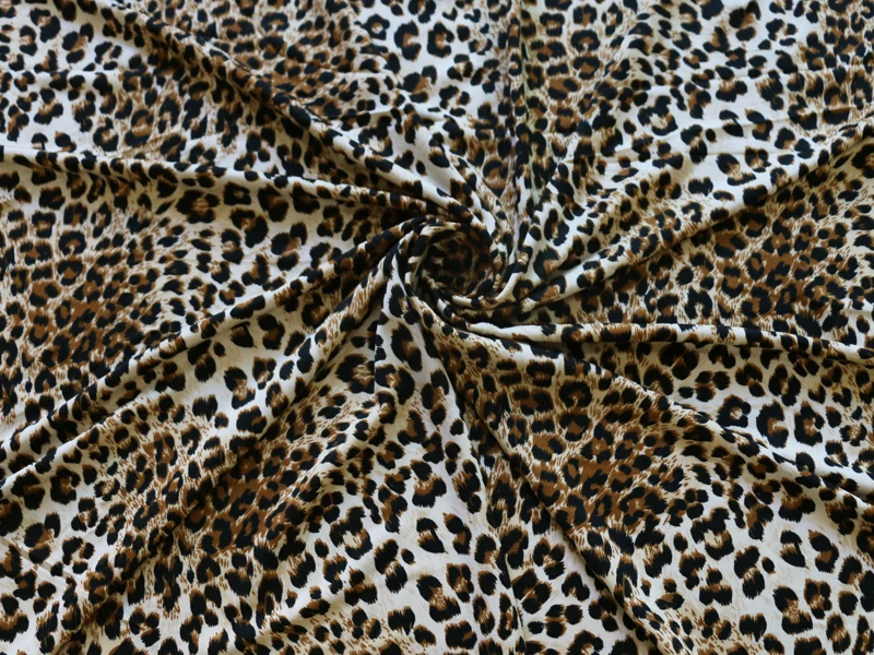 Коричневый полиэстер спандекс текстиль трикотаж Африка леопард ткань для леггинсов платье 1y* 1,5 m