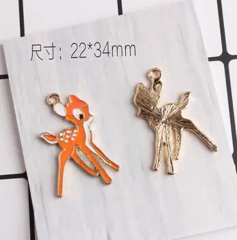 

NEW 50pcs Cartoon Deer Pendants DIY Jewelry Making Accessories Party Favors N-14