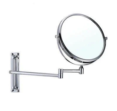 

Bathroom Mirrors 8 Inch Round Dual Makeup Mirrors 1:1 and 1:3 Magnifier Copper Cosmetic Room 2-Faced Wall Mounted Mirror 1108