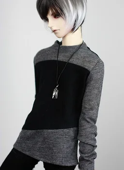 

BJD doll shirt black gray jointed classic casual render T-shirt for 1/3 BJD DD SD SD17 Uncle doll clothes accessories