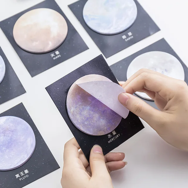 30Pcs/Pack 2018 Hot Sale Planet Earth Pluto Moon Mini Memo Pad N Times Sticky Notes School Supply Bookmark Post it Label Gift