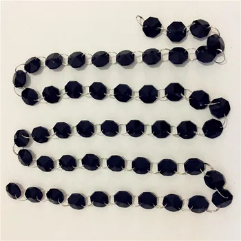 

Black 14mm 100 Meters Crystal Curtain Beads For Wedding Site Layout Big Sales