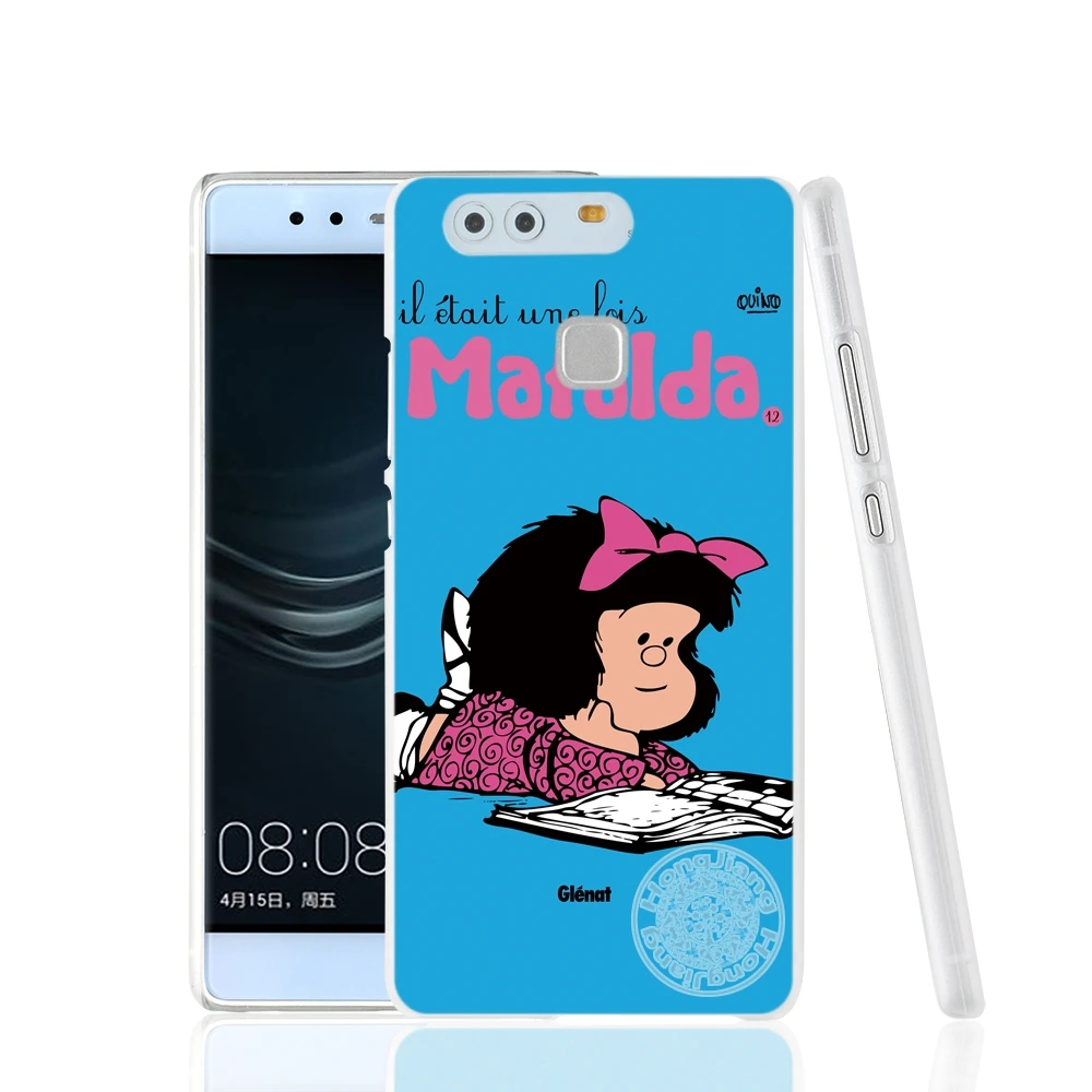 HAMEINUO Hoạt Hình Mafalda Amazing Bao Da Ốp Lưng Điện Thoại Huawei Ascend P7 P8 P9 P10 Lite Plus G8 G7 Danh Dự 5C 2017 Mate 8 cute phone cases huawei Cases For Huawei