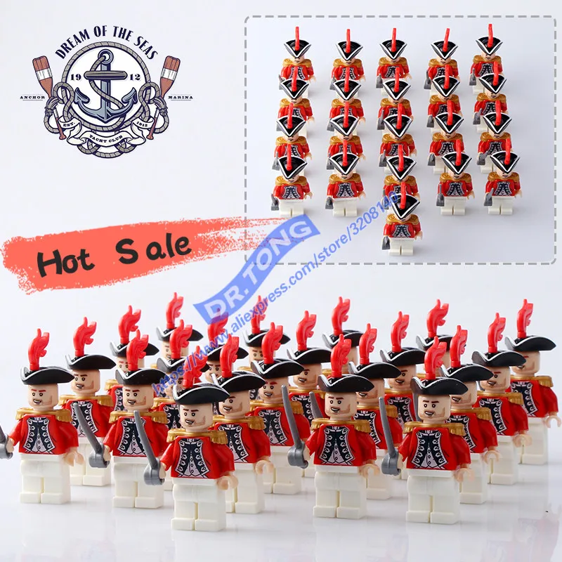 Najtaniej DR. TONG 21 sztuk partia piraci z karaibów BritainRoyal Navy figurki klocki klocki