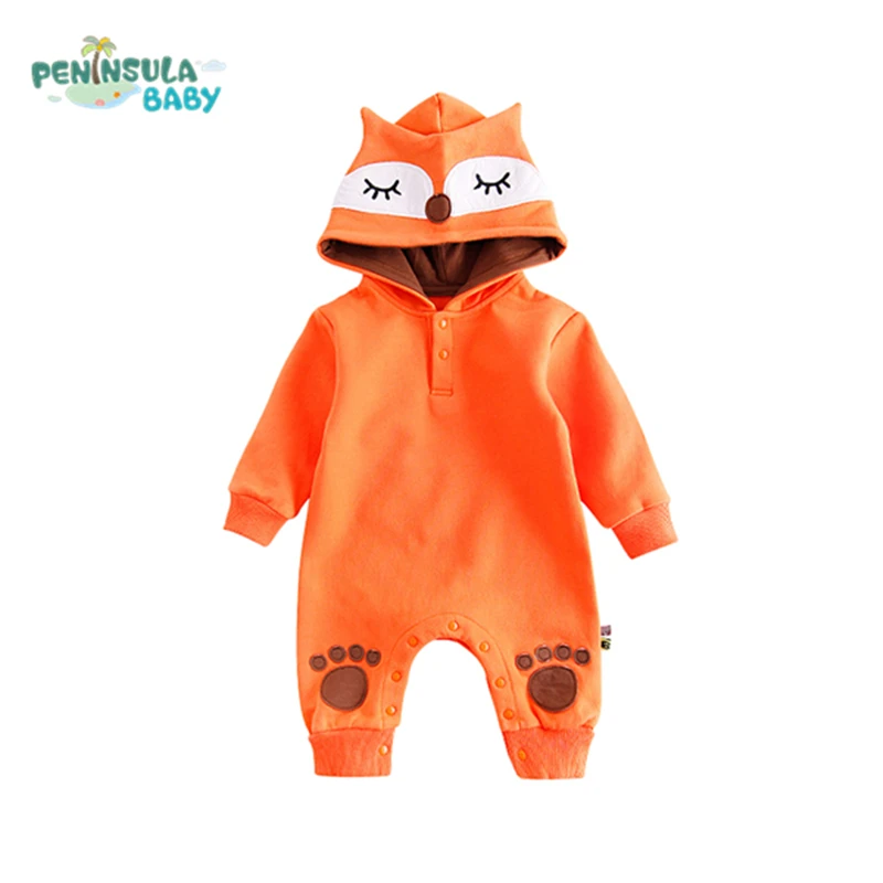 Newborn Baby Rompers Child Coat Warm Cartoon Fox Hooded Girls Boys Long Sleeve Plus Velvet Costume Infant Jumpsuit Baby Clothes цена Newborn Baby Rompers Child Coat Warm Cartoon Fox Hooded Girls Boys Long Sleeve Plus Velvet Costume Infant Jumpsuit Baby Clothes цены онлайн