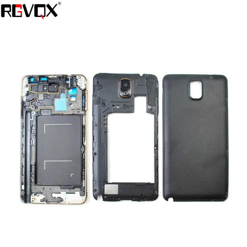 Новый полный верх + средняя рамка крышка батареи для SAMSUNG Galaxy Note 3 N9006 корпус