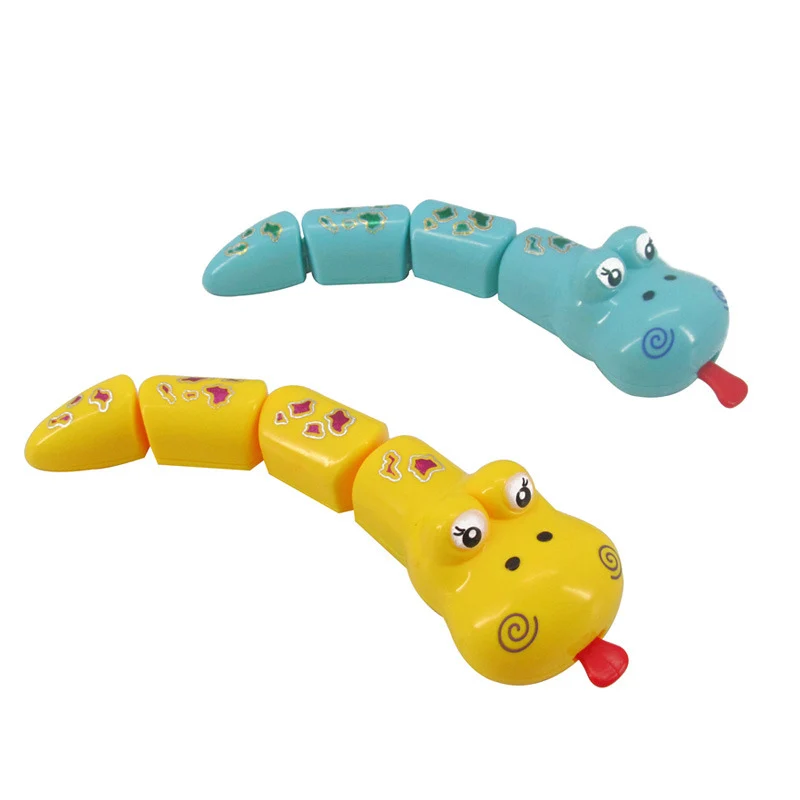 Hot Selling Children Plastic Cartoon Snake Clockwork Wind Up Cute Kids