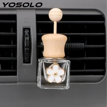 Автомобильный освежитель воздуха с клипсой для парфюма, пустая стеклянная бутылка для эфирных масел, диффузор с вентиляционным отверстием, украшение, ароматизатор, автомобильный Стайлинг