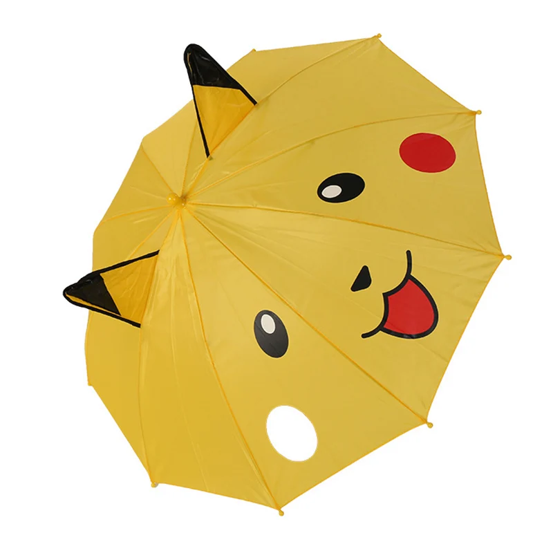 YADA Cartoon Panda Umbrella For Boys Girls Animation Creative Rainbow Umbrellas 3D Ear Modeling Kid Long Handle Umbrella YS699