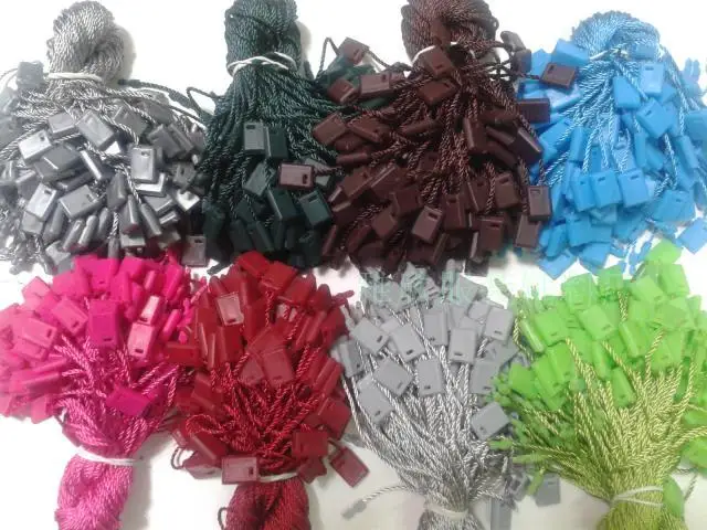 1000 PCS Clothing Sunglass Jewlery Tag String Lock Fastener Labeling Tagging Supplies square end Regular hanging tablets tag