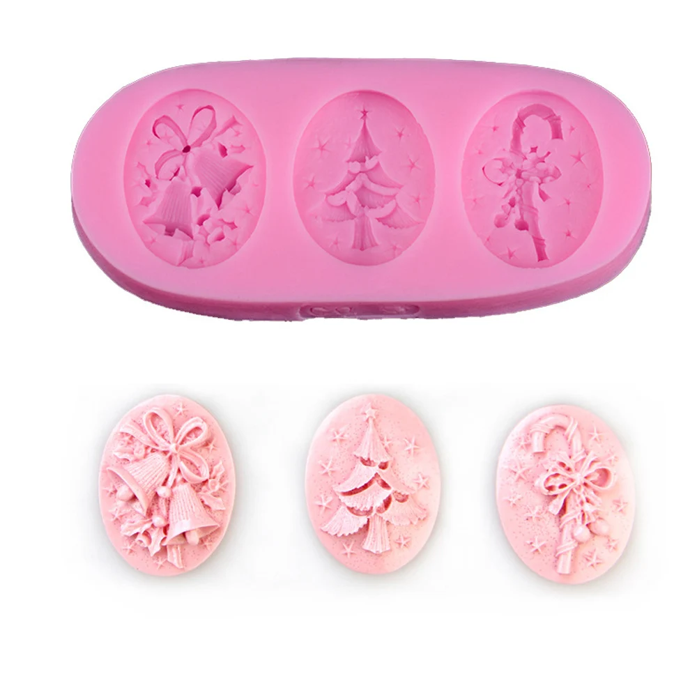 

Christmas Tree Gift Shape DIY Cake Decorating Fondant Silicone Sugar Craft Molds