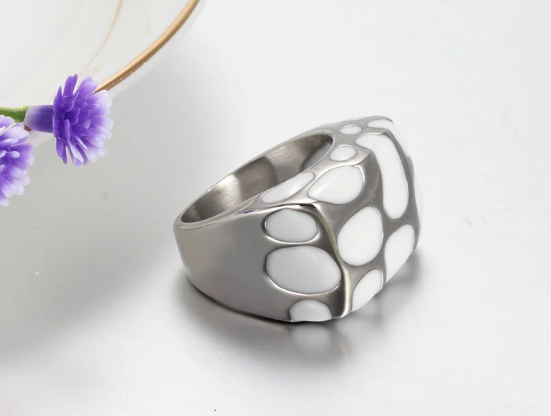 Meaeguet,, обручальные кольца из нержавеющей стали для мужчин и женщин, обручальные кольца из нержавеющей стали, эмалированное кольцо, ювелирные изделия