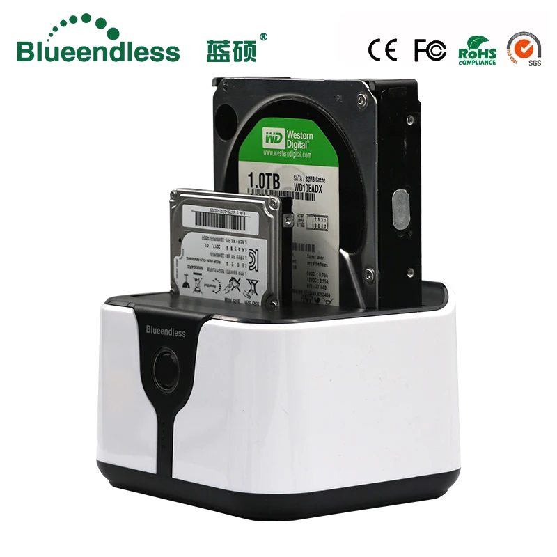 2 Bay font b harddisk b font box usb3 0 hdd external enclosure eu plug sata