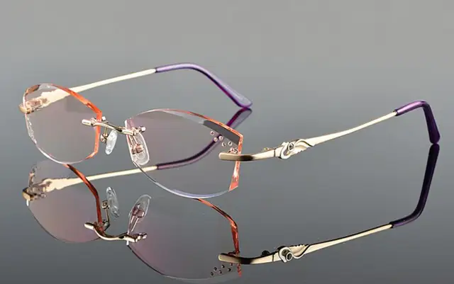 rhinestone rimless glasses
