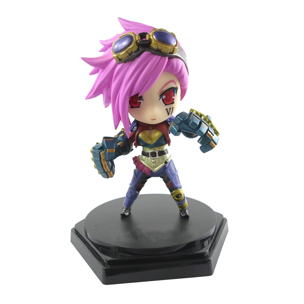 

Piltover Enforcer Cosplay TV game Vi Middle Q Version 13cm/5.1'' Boxed Action Figures Kit Model Toys