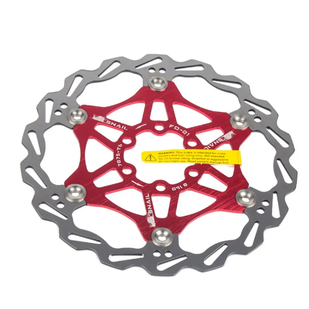 Красный Велосипедный Дисковый Тормоз MTB DH тормозной поплавок вращающийся диск роторы 180 мм колодка для гидравлического тормоза поплавок роторы части велосипеда - Цвет: Красный