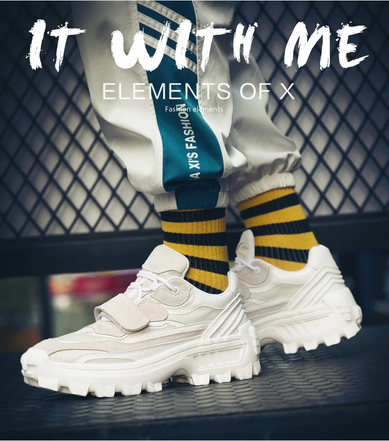 Mens Chunky Trainers Sneaker Brand Leather Shoes Men Sneakers Mesh Footwear Platform White Sneakers Men Casual Shoes Mens High   (3)