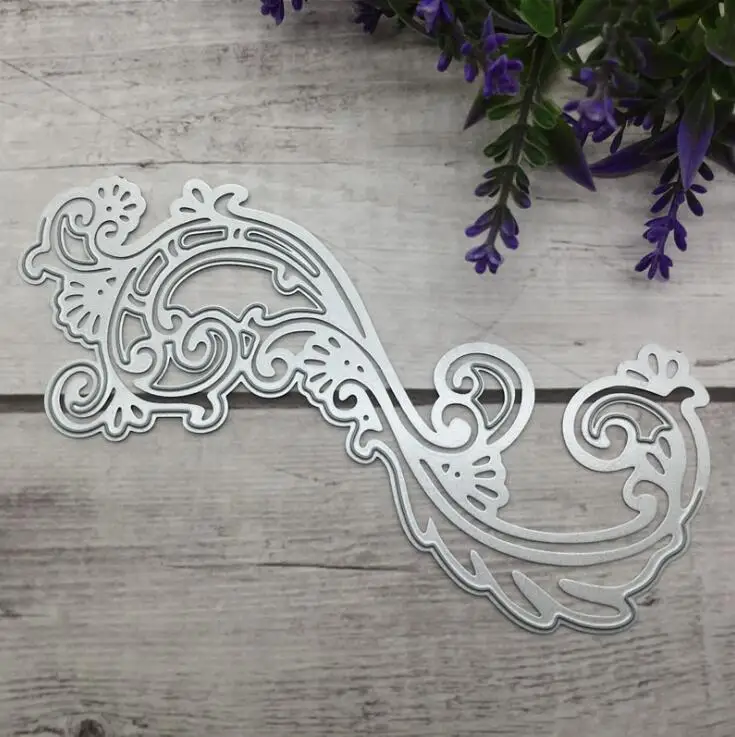  New Arrival Wave Edge Die Cuts Flower Hollow Lace Border Metal Stencils for Invitation Cards/Greeti - 32995015392