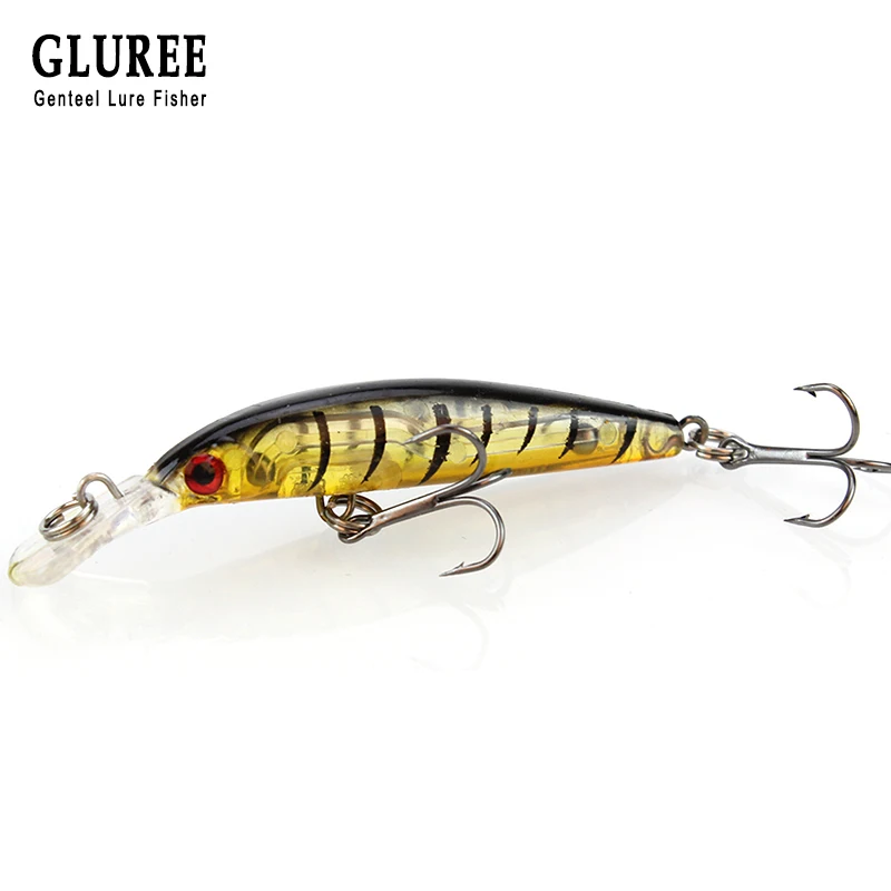 

GLUREE Hard Minnow Fishing Lures 1Pcs 7cm 4g ABS 3D Swimbait Carp Artificial Bait Floating Fishing Tackles Wobblers 4 Colors