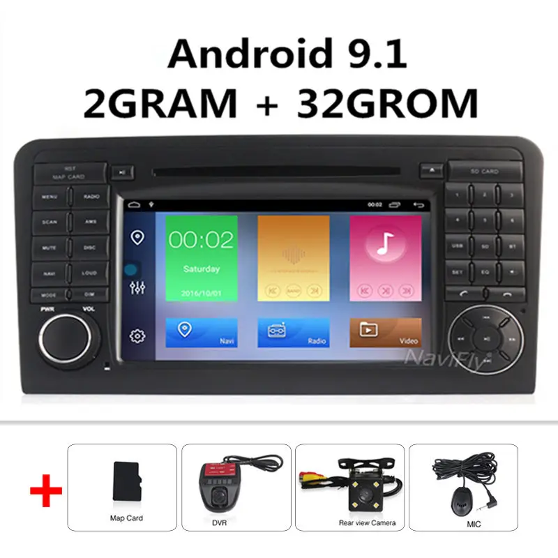 Car dvd Camera DVR 2din Android 9,1 автомобильный dvd-плеер gps навигация для Mercedes Benz ML Класс W164 ML300 ML350 ML500 GL X164 GL320 Автомагнитола FM RDS - Цвет: Car dvd Camera DVR
