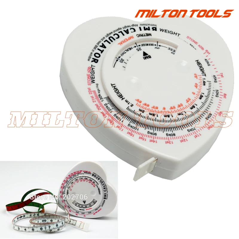 

heart shape BMI body tape measure BMI CALCULATOR BMI measure tape, 12pcs/lot!