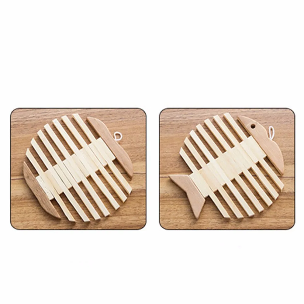 Wooden Dining Table Hot Pads Placemats Pot Cup Mat Heat Insulation