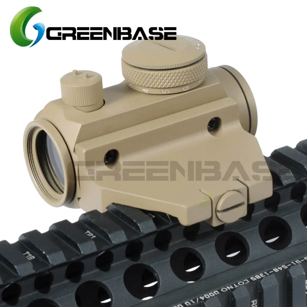 Greenbase Airsoft электро Micro 1X24 Красный и зеленый точка 4 МОА прицел с крепление со смещением 20 мм Пикатинни Вивера